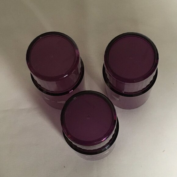 Vintage Tupperware Acrylic 14 oz 400 ml Jewel Tone Deluxe Tumblers Set Of 3 - Picture 4 of 4